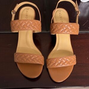 Talbots Quilted Brown Sandals